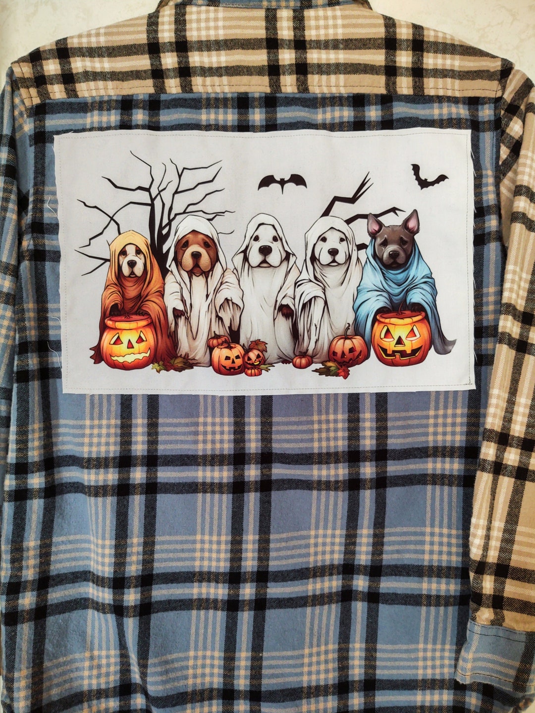 Kids Flannel Shirt Kids Flannel Shirt With Back Patch Dog - Etsy