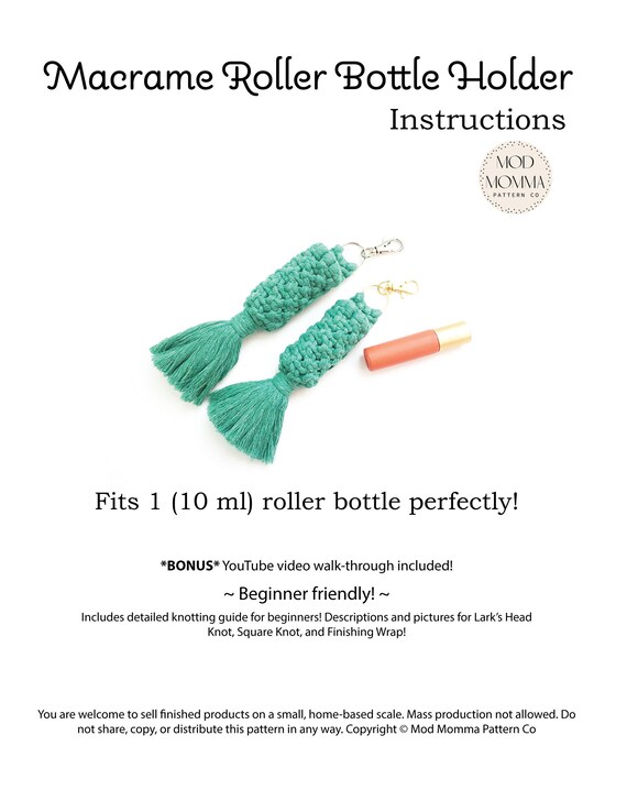 Macrame Keychain Pattern, Macrame Pattern PDF, Macrame Essential.