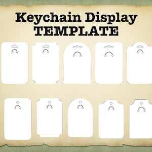Keychain Display Template SVG