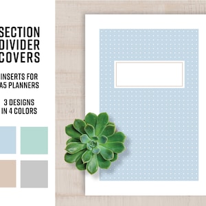 A5 Planner Section Dividers: Printable Insert Bundle (Digital Download)