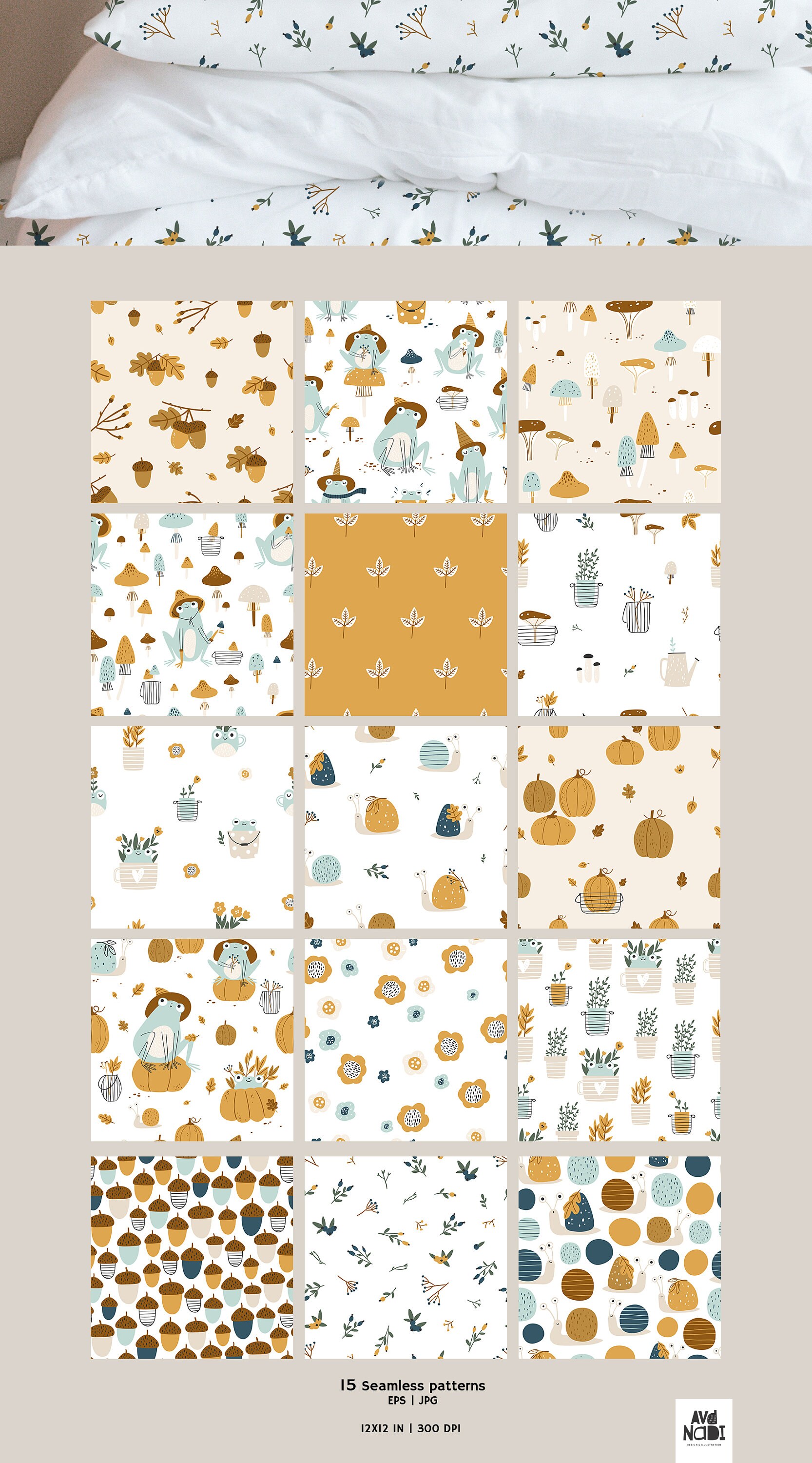 Fall Clipart, Cute Frog Png Files, Fall Digital Paper, Autumn Vector ...