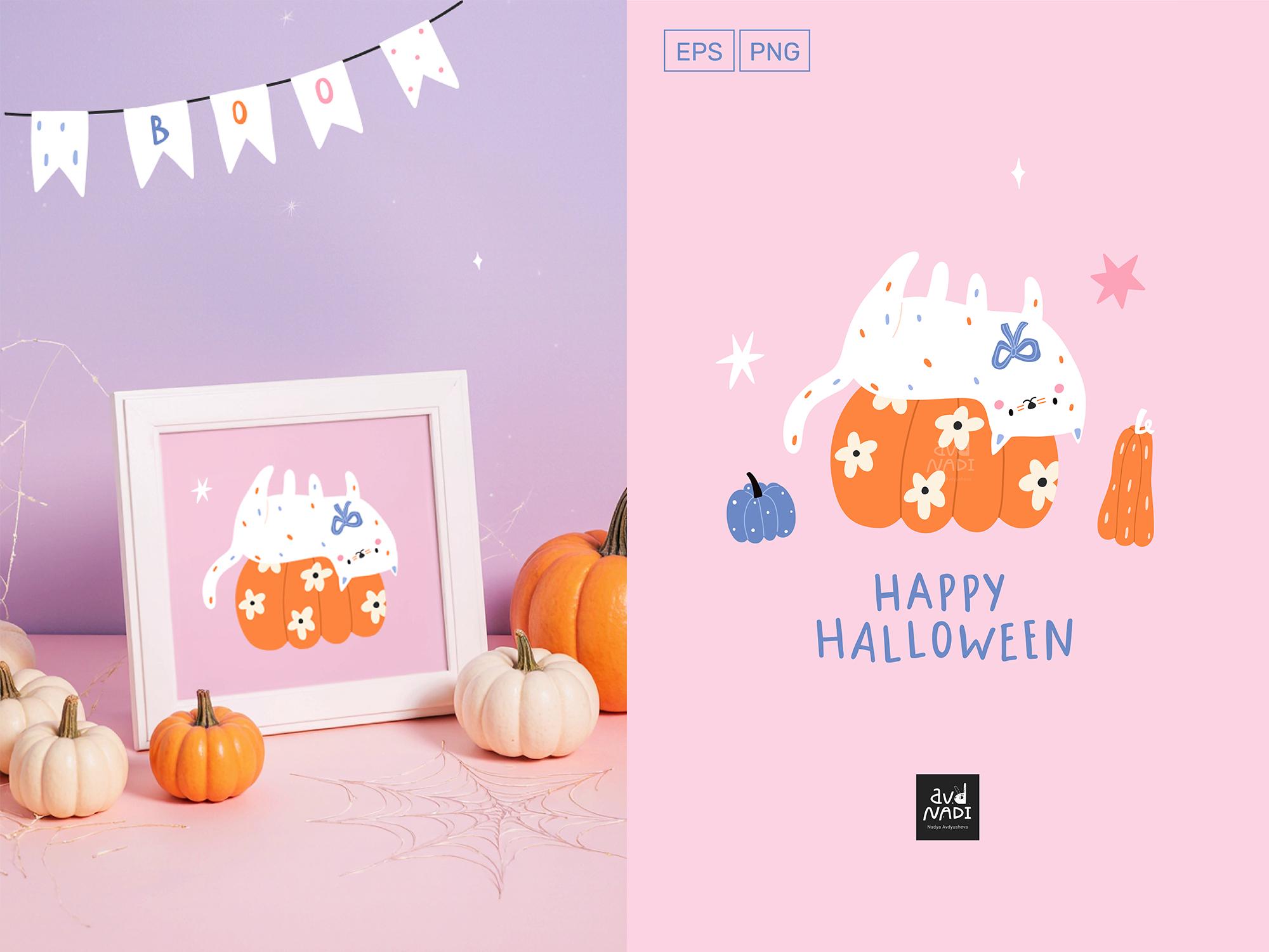 Cute Halloween Cats Clipart Set | Pastel Kawaii Halloween PNG EPS ...