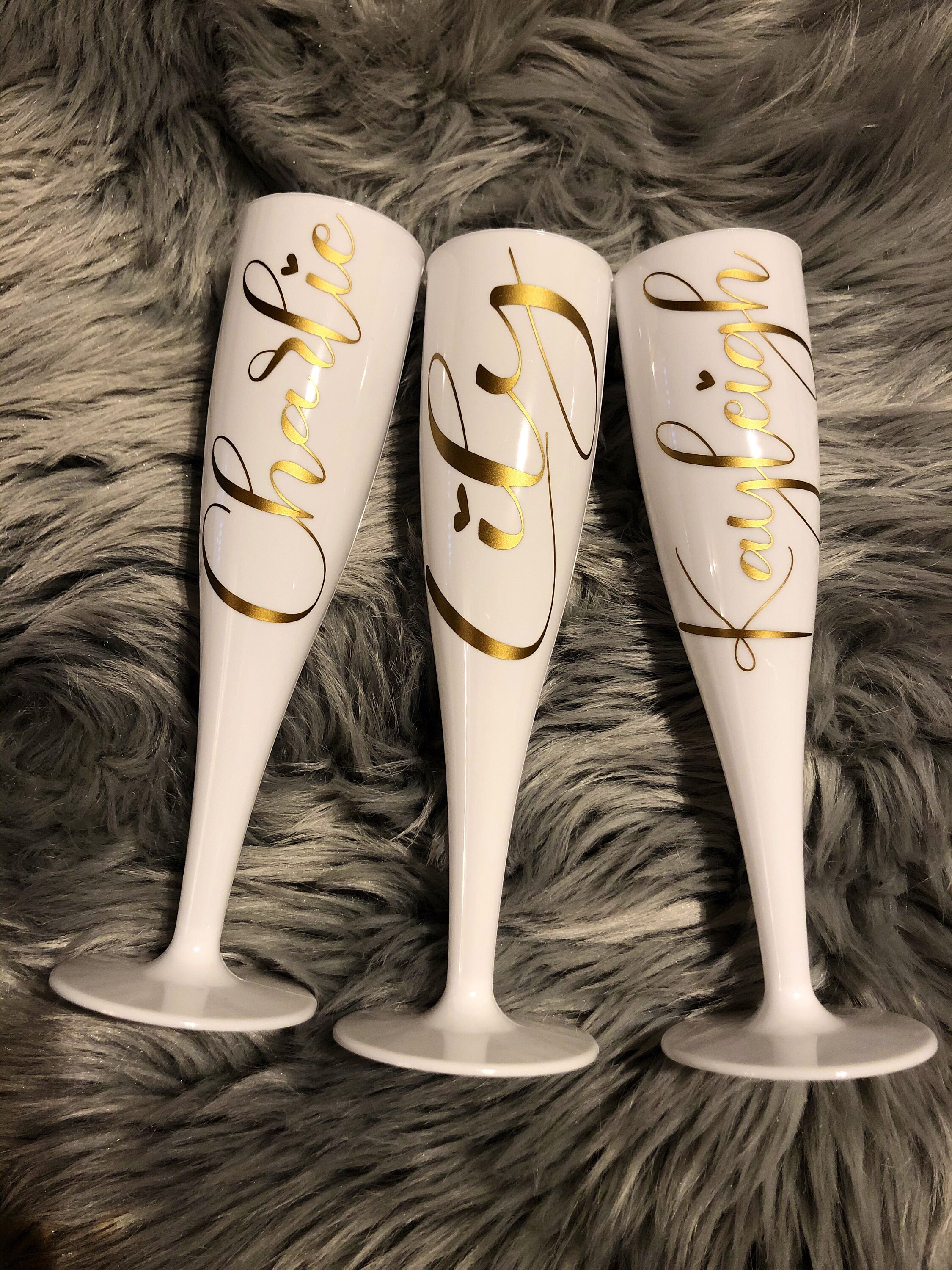 Personalised Champagne Flute 175ml Biodegradable Flutes Etsy