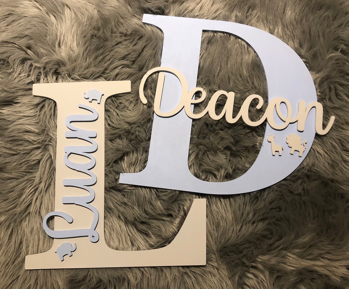 Personalised Wall name sign Wall Plaque Nursery Decor Name Etsy