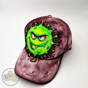 Custom airbrushed fluorescent hats! Each hat is unique in its own way