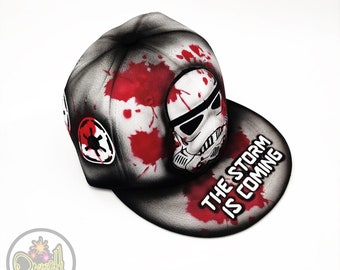 Stormtroopers - Snapback hat hand painted in Airbrush technique