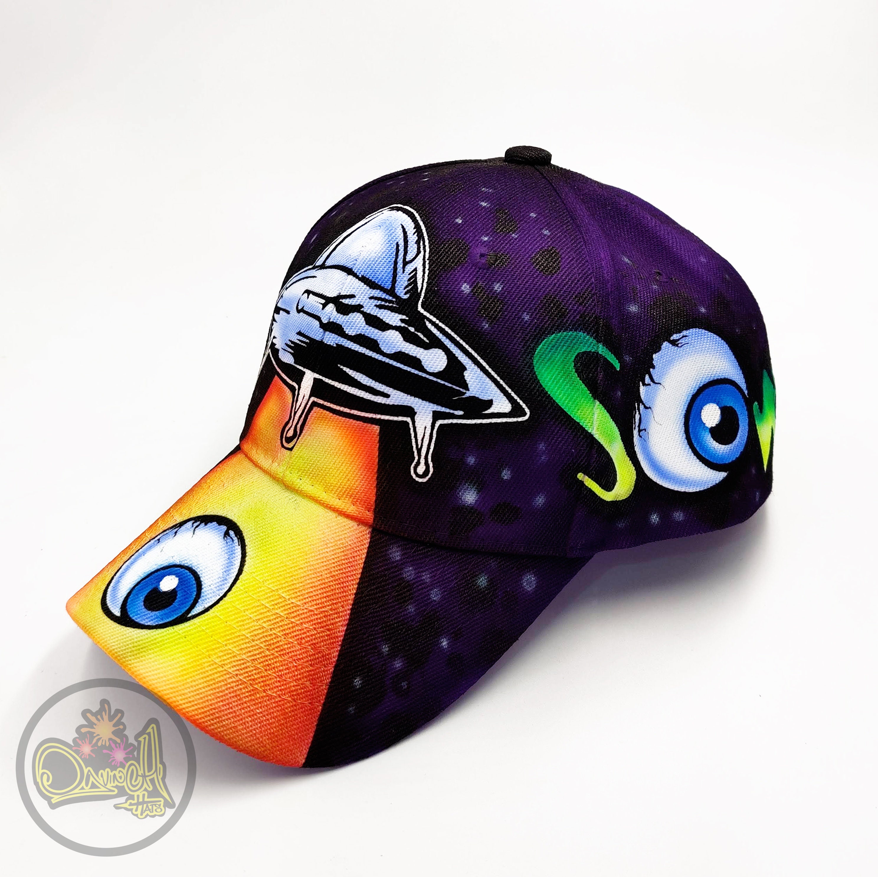 Alien Cap With a Unique and Crazy Desing - It is a Hand Painted Cap - Etsy