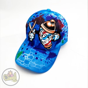 Hand-painted barber cap