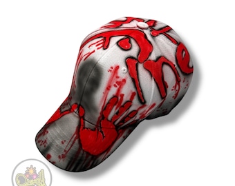 Blod Skräck Handmålad Hatt Gotisk Streetwear Keps Mörk Konst Airbrush Snapback Läskig Unik Gåva