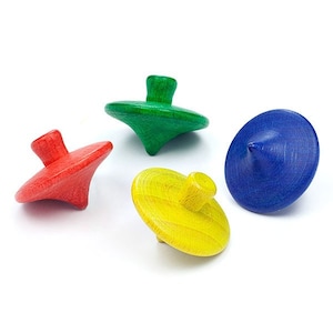 Ballarina beech spinning top, colored. 40mm