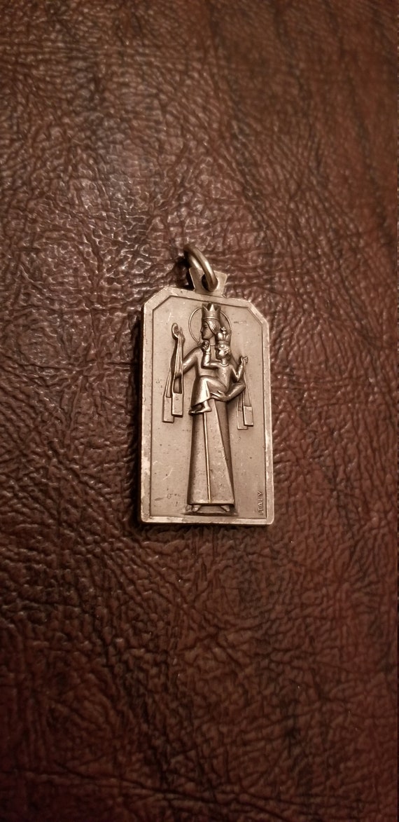 Vintage Italian 2 Sided Religious Medal, Modernis… - image 8
