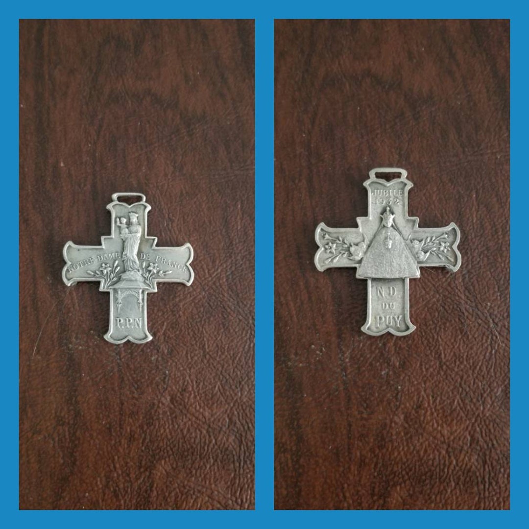 Beautiful Vintage French Notre Dame De France 1932 Jubilee Religious ...