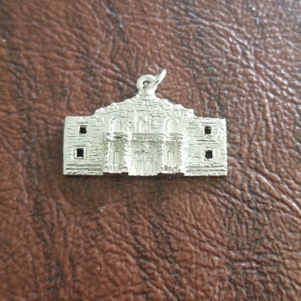 Sterling Silver Alamo Charm Or Pendant - 925 Silver, Made In USA, Unbranded