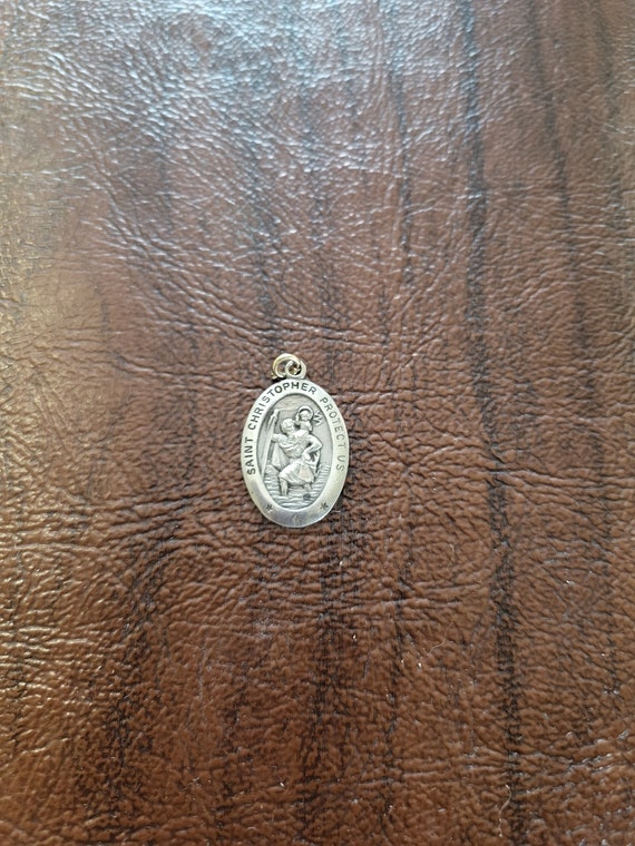 Vintage Sterling Silver St. Christopher Medal/Char