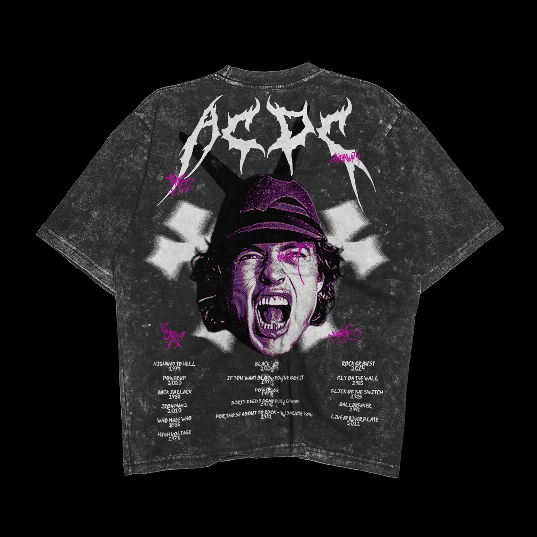 ACDC Design Png High Quality Dtf - Etsy