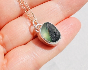 Sea Glass Pendant.  Seaham Multi.  Multicoloured Sea Glass.  Handmade Jewellery.