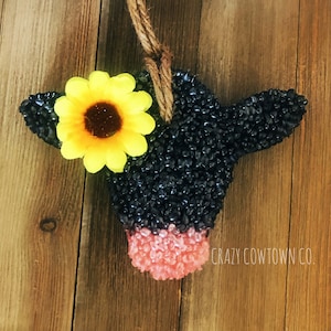 Cow Car Freshie - Cow Head Freshies - Sunflower
