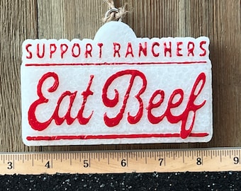 EAT BEEF - Car Freshie