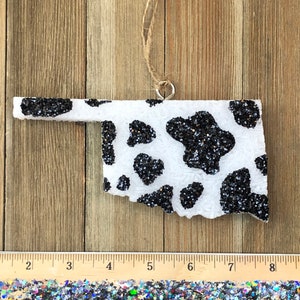 Oklahoma Cowprint Car Freshie
