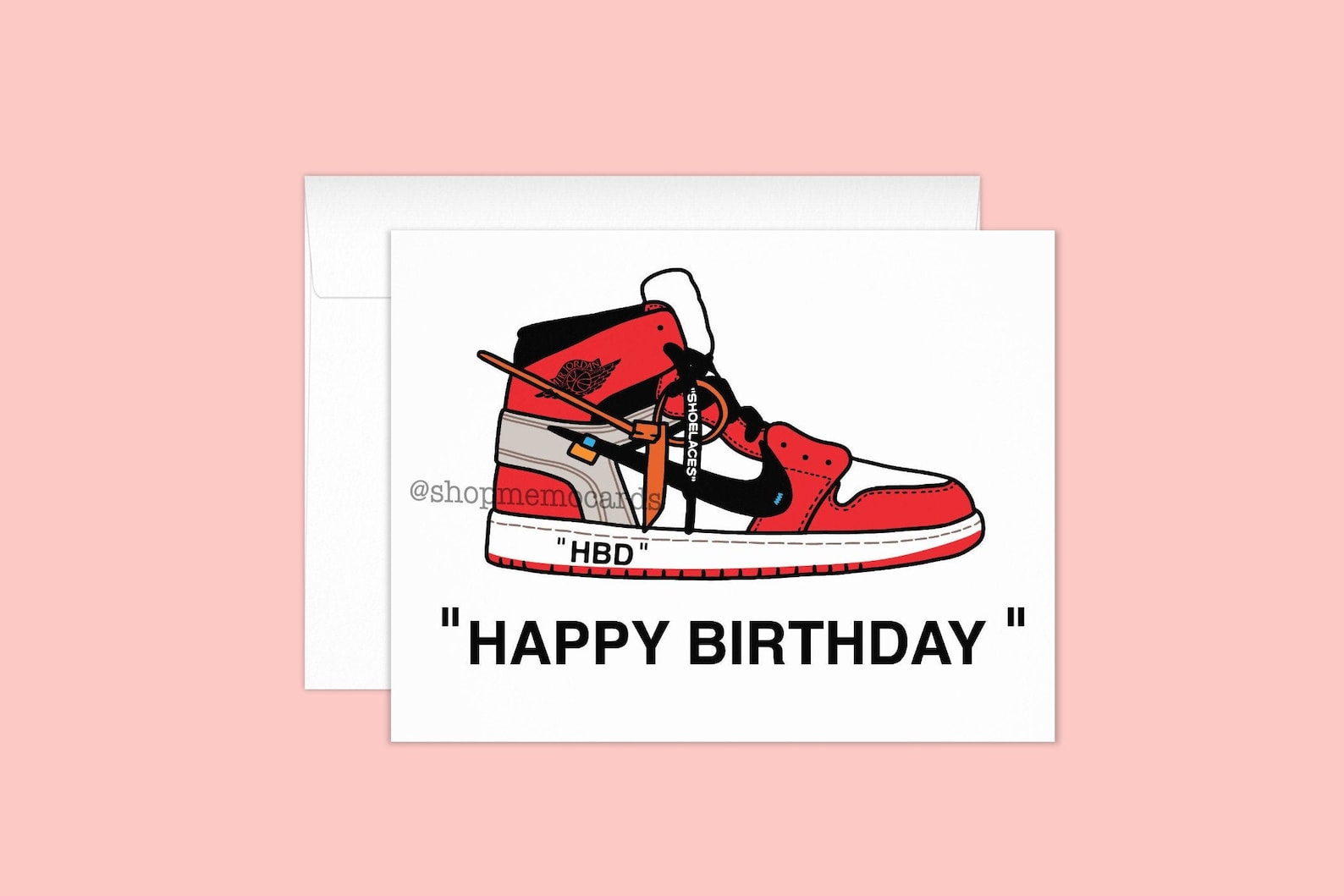 Red Jordans Birthday Card Sneaker Head Cards Jordan 1 Bred Etsy