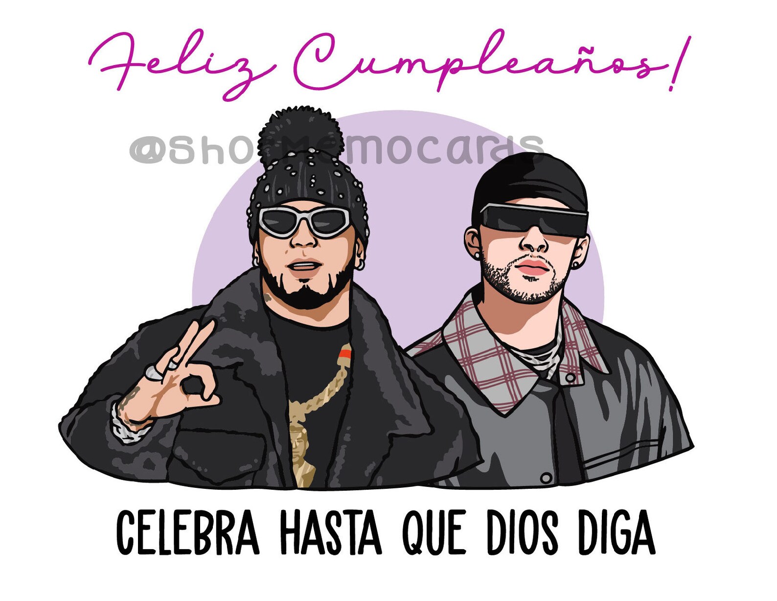 Bad Bunny Anuel AA Birthday Card Feliz Cumpleanos Cards In Etsy