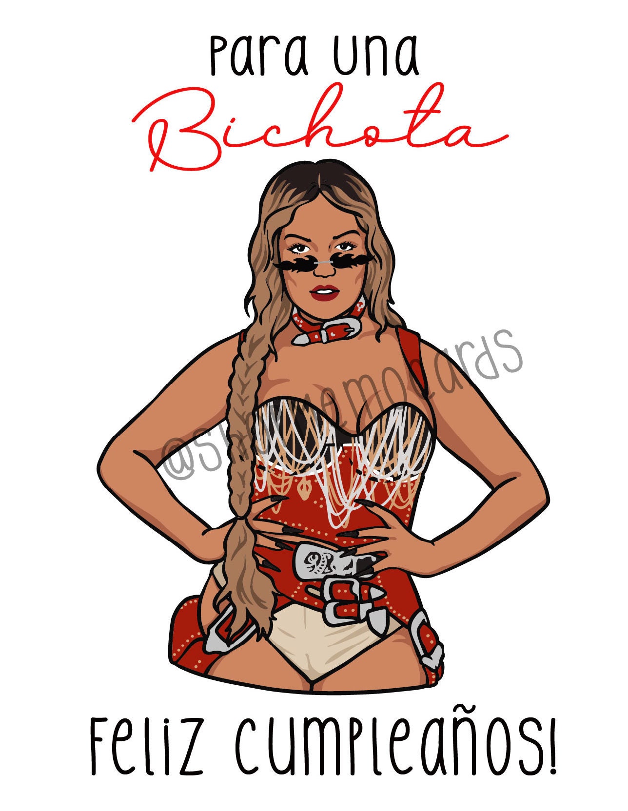Tarjeta De Cumplea os Karol G Feliz Cumpleanos Bichota Etsy M xico