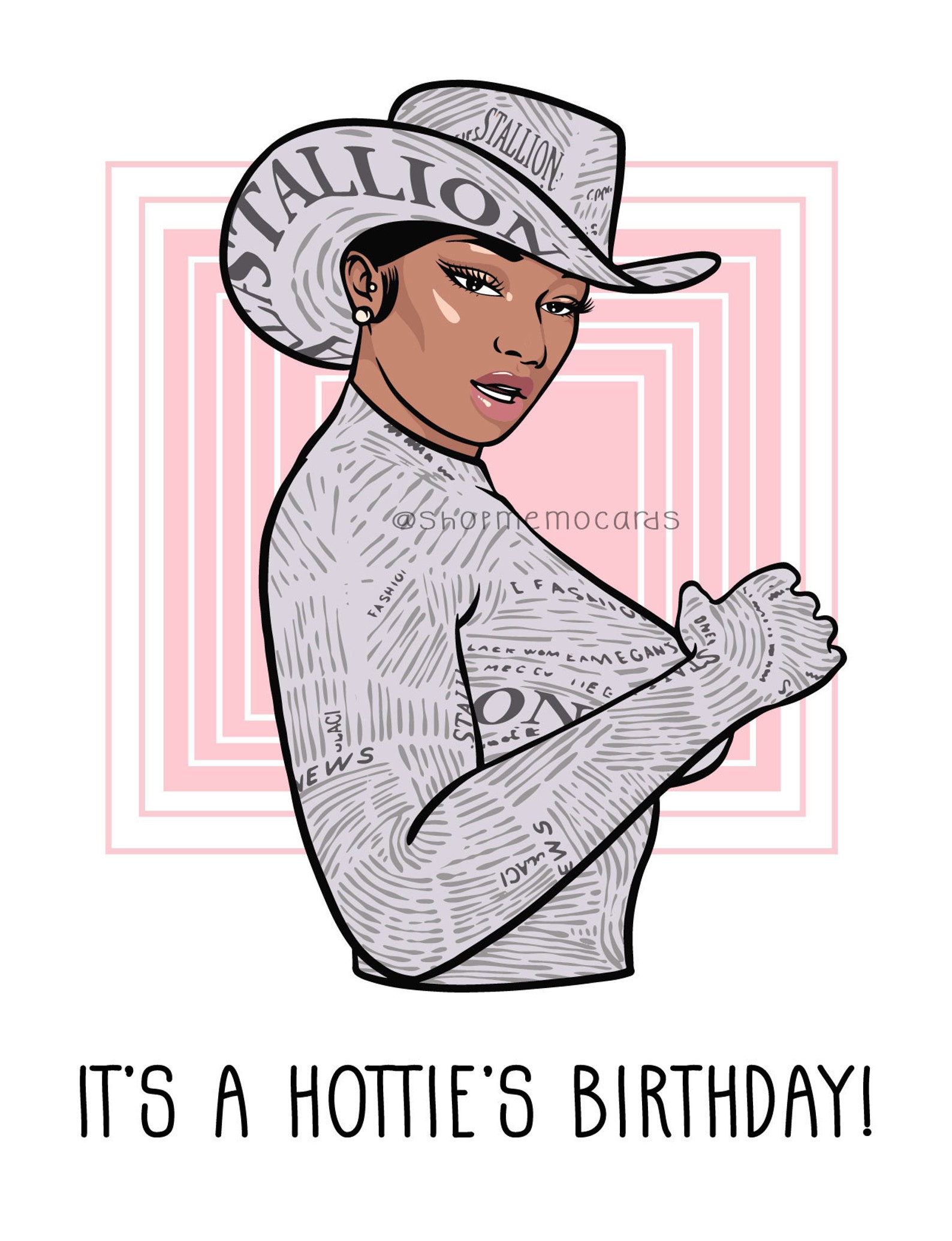 Megan Thee Stallion Birthday Card Hotties Megan The Stallion | Etsy