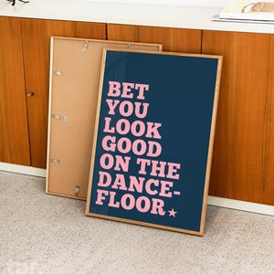 Bet You Look Good On The Dance Floor Print, Arctic Monkeys Music Poster, Song Lyrics Print, Music Wall Art, Indie, Gig, Music Gift, A5 A4 A3