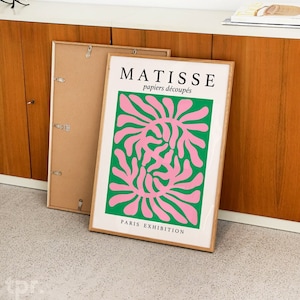 Henri Matisse Poster, Green Pink Matisse Print, Matisse Exhibition Wall Art, Modern Home Decor, Bedroom, Living Room, 5x7 A5 A4 A3 A2 50x70