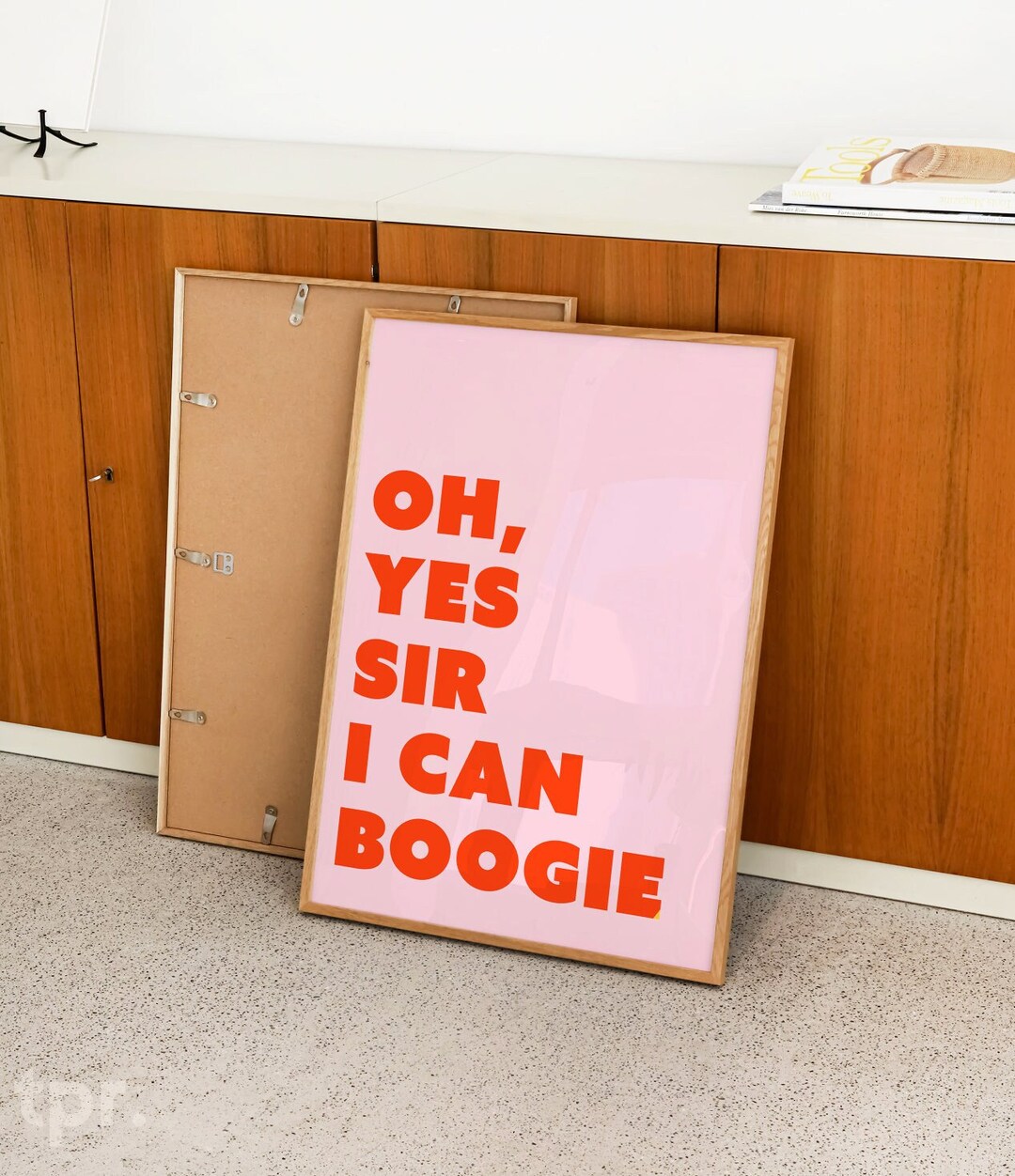Oh Yes Sir I Can Boogie Print, 1970's Music Typography Print, Retro