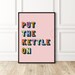 Put the Kettle On, Kitchen Quote Print, Fun Typography Art, Colourful Print, Home Decor, Kitchen, Dining Room, Tea, Coffee, 5x7 6x8 A4 A3 A1 