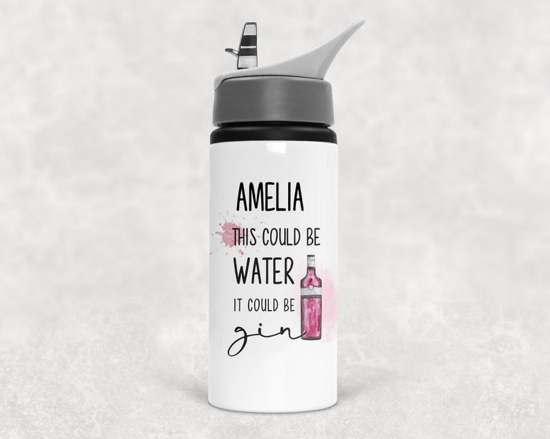 Personalised Funny Could Be Gin Water Bottle, Ideal Gift, Birthday , Christmas image 3