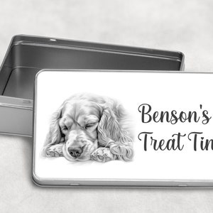 Personalised Dog Treats / Snack Tin Gift, 10 Dog Breeds Birthday Christmas image 6