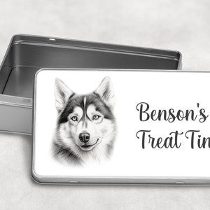 Personalised Dog Treats / Snack Tin Gift, 10 Dog Breeds Birthday Christmas image 5