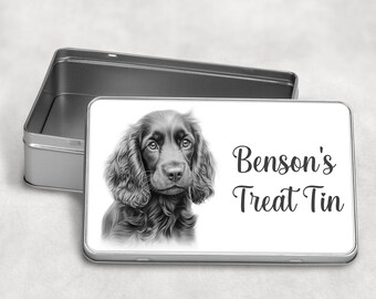 Personalised Dog Treats / Snack Tin Gift, 10 Dog Breeds Birthday Christmas