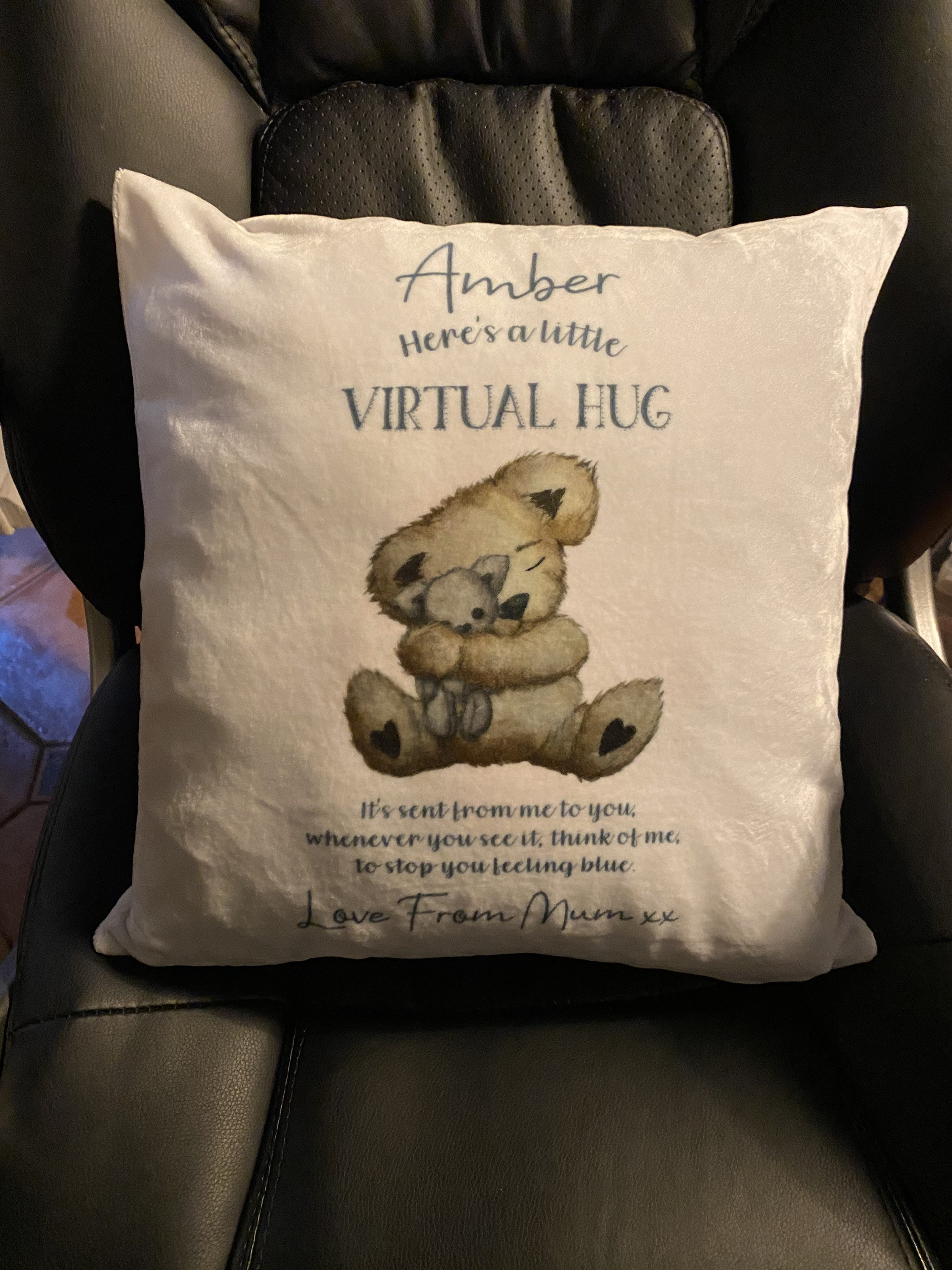 Personalised Hug Cuddle Cushion Ideal Gift When You Are Etsy UK