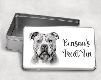 Personalised Dog Treats / Snack Tin Gift, 10 Dog Breeds Birthday Christmas