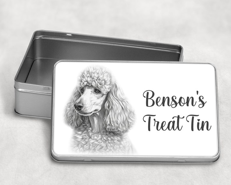 Personalised Dog Treats / Snack Tin Gift, 10 Dog Breeds Birthday Christmas image 9