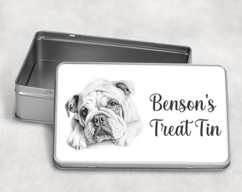 Personalised Dog Treats / Snack Tin Gift, 10 Dog Breeds Birthday Christmas