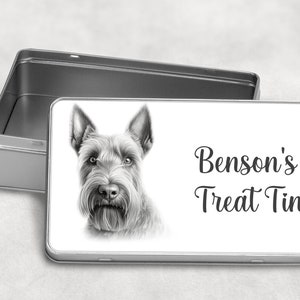 Personalised Dog Treats / Snack Tin Gift, 10 Dog Breeds Birthday Christmas image 2