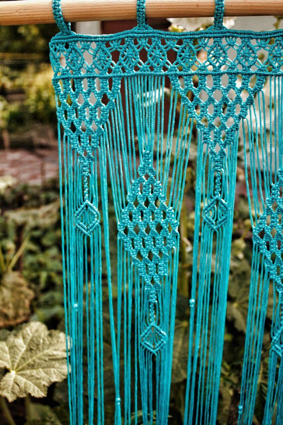 Macrame Curtain.window Curtain.macrame Wall Art. Macrame Wall Etsy
