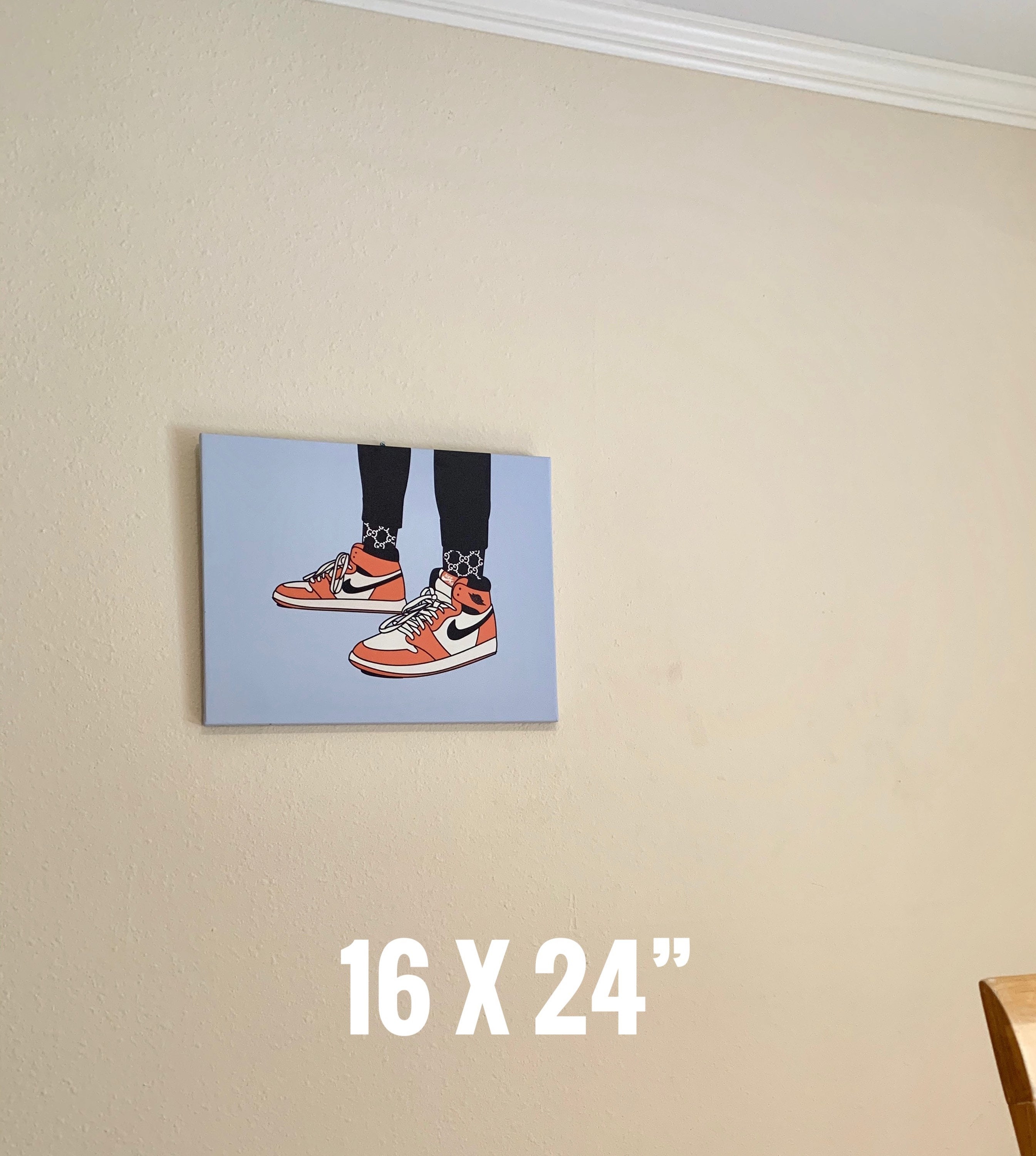 Hype Sneaker Canvas Your Choice of Existing Art Etsy