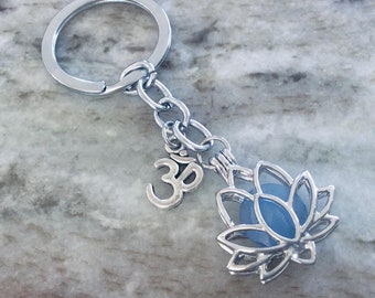 Initial Keychain with Chakra Inspirational Gifts Elephant Gifts for Women