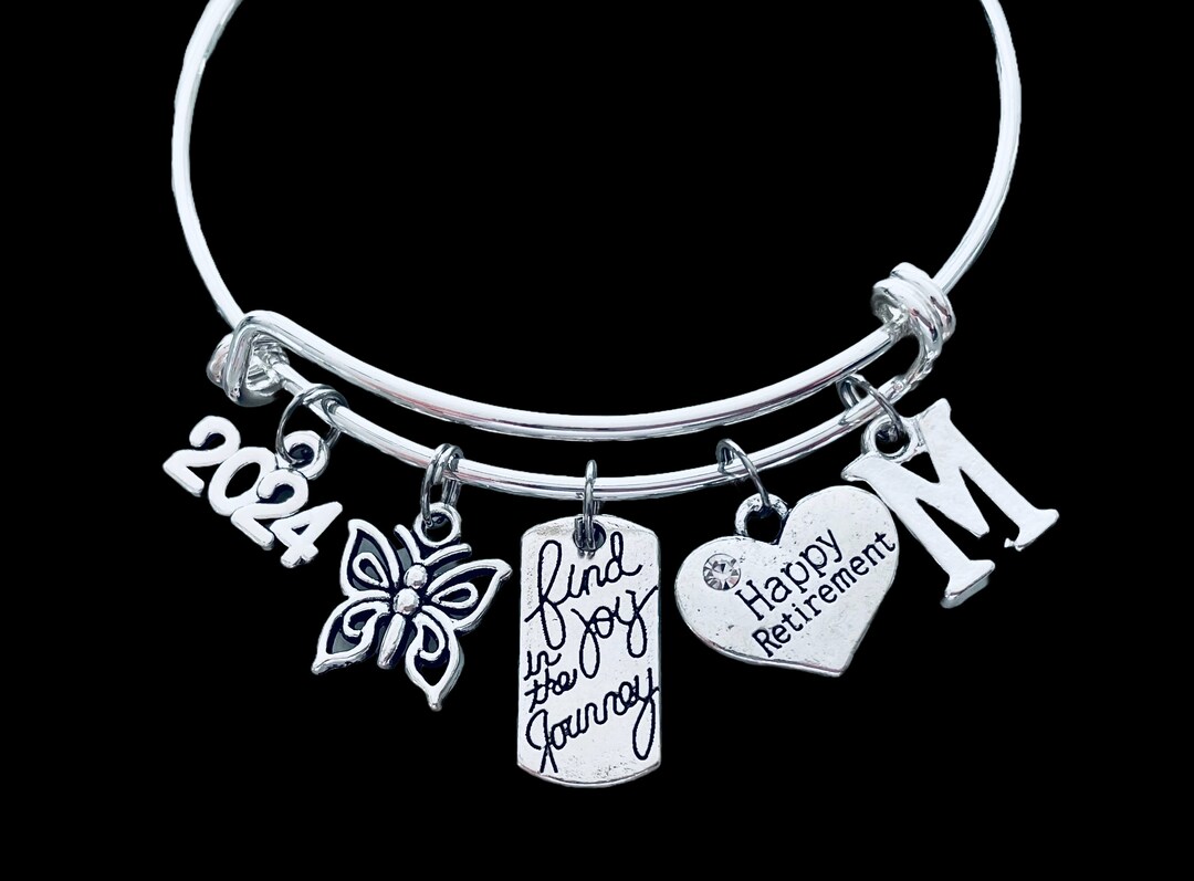 Retirement 2024 Happy Retirement Gift for Women Personalized Charm