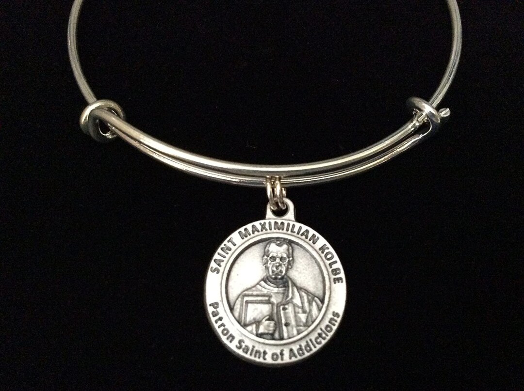 Patron Saint of Addiction Saint Maximilian Kolbe Medal Jewelry