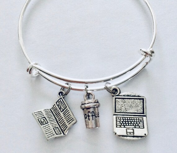 Journalist Expandable Charm Bracelet Adjustable One Size Fits All