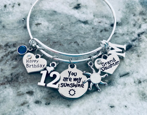 12th Birthday Gift for Girl, Charm Bracelet for 12 Year Old, Handmade Gift  Idea, Personalized Gift for Her, Birthday Party Gift 