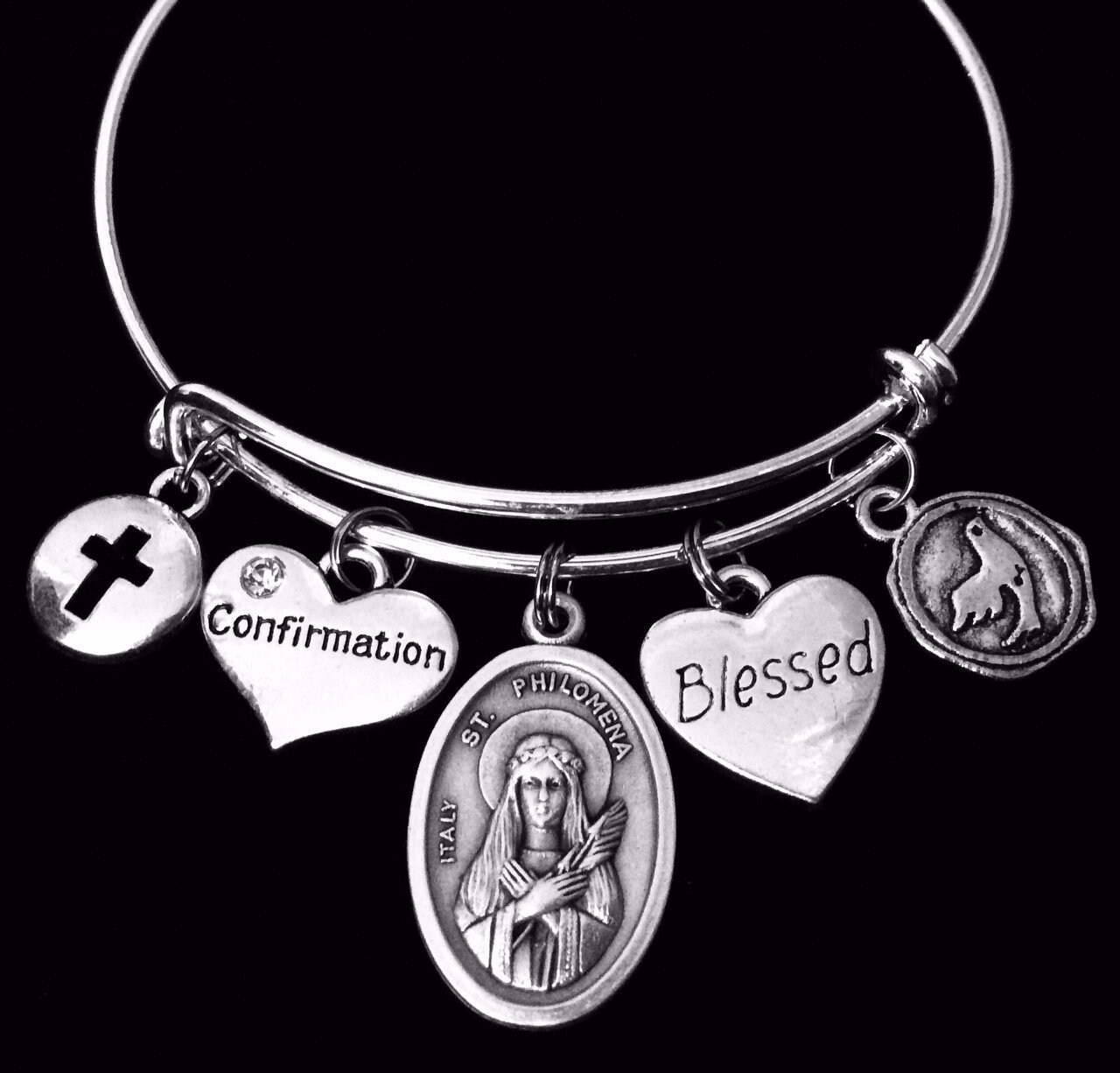 Saint Philomena Confirmation Jewelry Gift for Girls Expandable Etsy