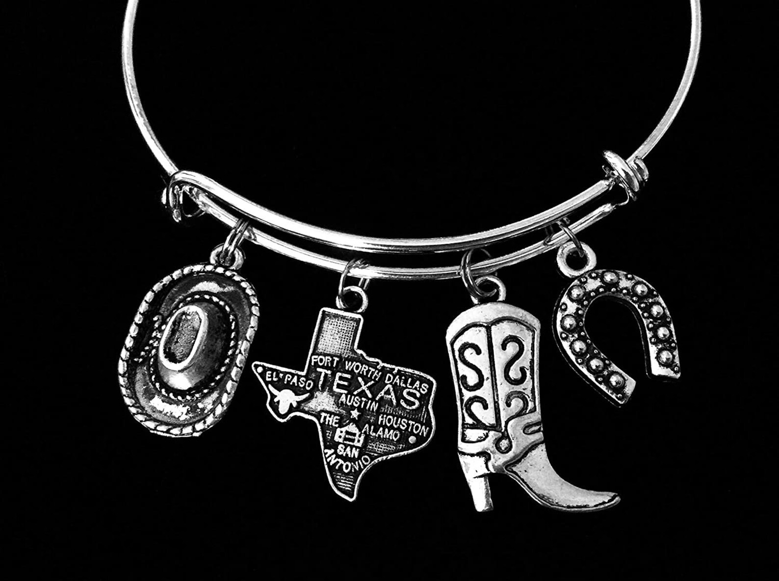 Texas Jewelry Texas Themed Expandable Charm Bracelet Etsy