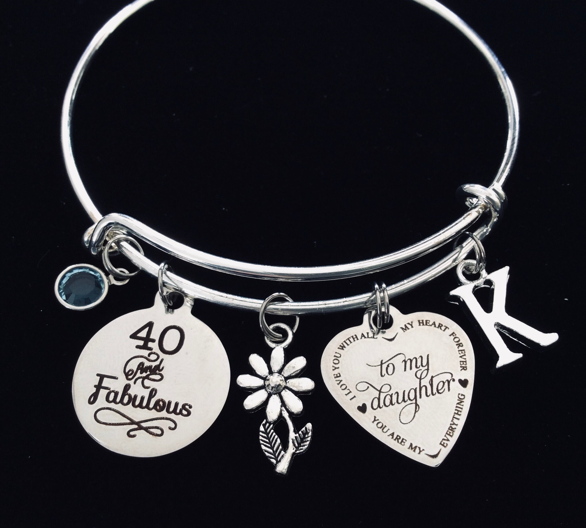40th birthday 2024 charm bracelet